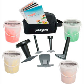 TheraPutty Set, 5 Tools, 4 x 5 lb. Putties, Easy (Tan, Yellow, Red, Green)