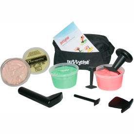 TheraPutty Set, 5 Tools, 4 x 1 lb. Putties, Easy (Tan, Yellow, Red, Green)
