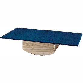 Rocker Board, Wooden with Carpet, Side-to-Side and Front-to-Back Combo, 60"L x 30"W x 12"H