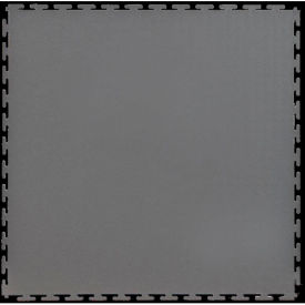 PVC Floor Tiles, 19.5x19.5", Textured, Dark Gray