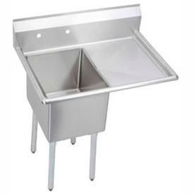 Elkay E1C24X24-R-24X NSF Sink, 1-Compartment, 24"L x 24"W Bowl, 12" Deep, 24" Right Drainboard