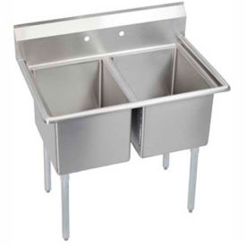 Elkay E2C16X20-0X NSF Sink, 2-Compartment with 16L x 20W x 14D Bowl