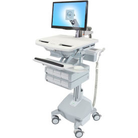 StyleView Medical Cart with LCD Arm, LiFe Powered, 6 Drawers