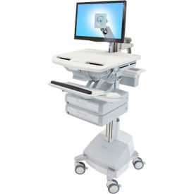 StyleView Medical Cart with LCD Arm, SLA Powered, 2 Drawers