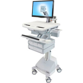 StyleView Medical Cart with LCD Arm, SLA Powered, 4 Drawers