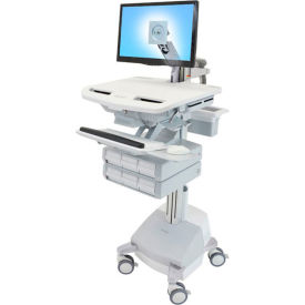 SV44-1261-1 StyleView Medical Cart with LCD Arm, SLA Powered, 6 Drawers