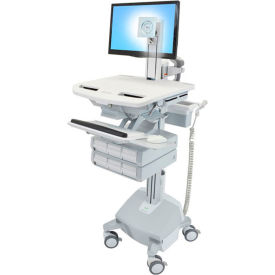 StyleView Medical Cart with LCD Pivot, LiFe Powered, 6 Drawers