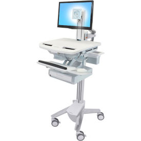 StyleView Medical Cart with LCD Pivot, 1 Drawer