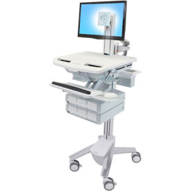 SV43-1360-0 StyleView Medical Cart with LCD Pivot, 6 Drawers