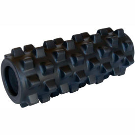 Massage Foam Roller, 5" Diameter x 12" Length, Extra-Firm, Black
