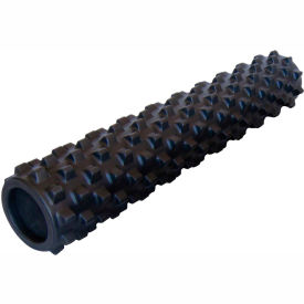 Massage Foam Roller, 6" Diameter x 31" Length, X-Firm, Black