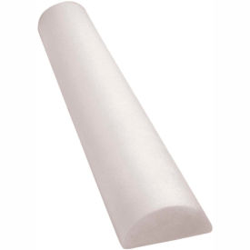 Full-Skin White PE Foam Roller, Half-Round, 6" Dia. x 12"L