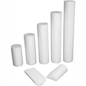 White PE Foam Roller, Half-Round, 6" Diameter x 12" Length, Case of 72