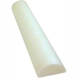 White PE Foam Roller, Half-Round, 6" Diameter x 36" Length