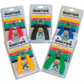 Fixed ErgoGrip Hand Exerciser, 5-Pair Set (Yellow, Red, Green, Blue, Black)