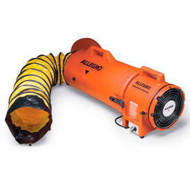 Allegro Blower With 15' Duct & Canister, 8" Dia., 1/4HP, 12V-DC, 816 CFM