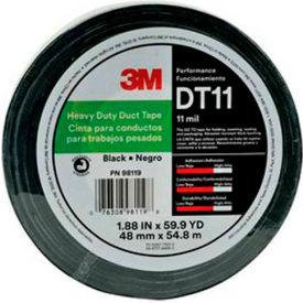Heavy Duty Duct Tape DT11 Black, 1-7/8" x 180', 11 Mil