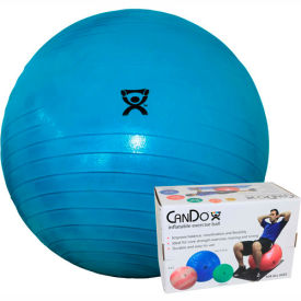 Deluxe ABS Inflatable Exercise Ball, Extra Thick, Blue, 85 cm (34")