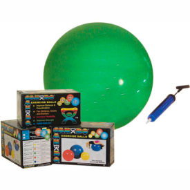Inflatable Exercise Ball Set, Orange, 55 cm (22") Ball and Pump in Retail Box