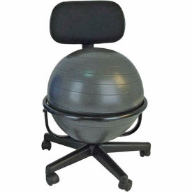 CanDo Metal Mobile Ball Chair without Arms, 18" Dia. Ball