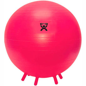 Inflatable Exercise Ball with Feet, Red, 30" (75 cm)
