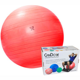 Deluxe ABS Inflatable Exercise Ball, Extra Thick, Red, 75 cm (30")