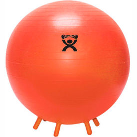Inflatable Exercise Ball with Feet, Orange, 22" (55 cm)