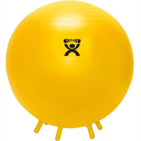 Inflatable Exercise Ball with Feet, Yellow, 18" (45 cm)