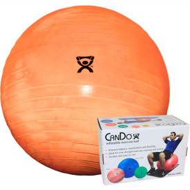 Deluxe ABS Inflatable Exercise Ball, Extra Thick, Orange, 55 cm (22")