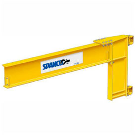 1/2 Ton Capacity, 16' span, Steel Wall Mounted Jib Crane, Cantilever Design