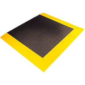 ErgoDeck General Purpose Kit 7/8" Thick 5.5' x 3.5' Charcoal/Yellow Border