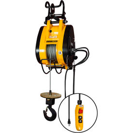 1/2 Ton Electric Wire Rope Hoist 90' Lift 37 FPM 115V