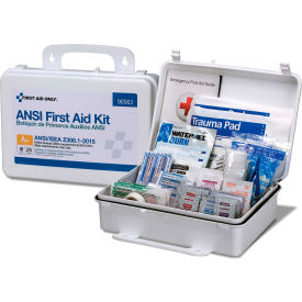 First Aid Kit, 25 Person, ANSI Compliant, Class A+, Plastic Case