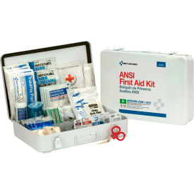First Aid Kit, 50 Person, ANSI Compliant, Class B, Metal Case