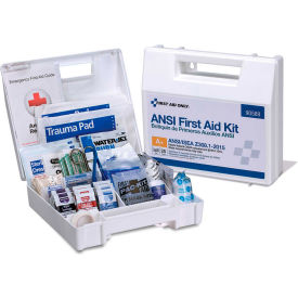 First Aid Kit, 25 Person, ANSI Compliant, Class A+, Plastic Case