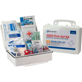 First Aid Kit, 25 Person, ANSI Compliant, Class A, Plastic Case