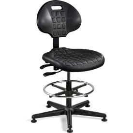 Everlast Polyurethane Chair, Black Nylon Base, Mushroom Glides