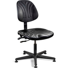 Dura Polyurethane Chair, Black Nylon Base, Mushroom Glides, Black