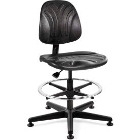 Bevco Dura Polyurethane Chair, Black Nylon Base, Mushroom Glides, Black