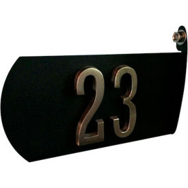 Aluminum Address Plate for Spira Mailboxes - Black with 10 Cast Aluminum Numbers
