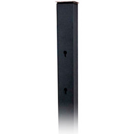 Aluminum In-Ground Post for Mailboxes with Newspaper Bin 5x5x72-1/2, Black