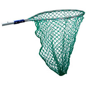 17" x 30" Pear Shaped Landing Net, Metallic/Green