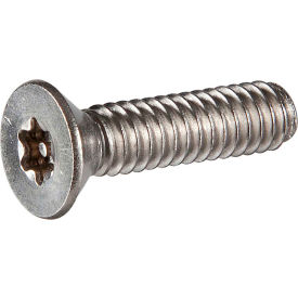 1/4-20 x 1" Tamper-Proof Security Machine Screw - Flat Torx Head - Stainless Steel - 100 Pack