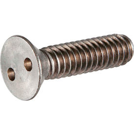 6-32 x 3/16" Spanner Security Machine Screw - Flat Head - Undercut - Brass - Plain - Pkg of 100