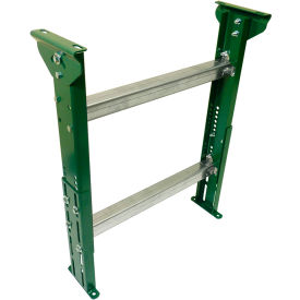 H-Stand Support for 13" BF Roller Conveyors - Adjustable Height 25-1/4" to 37-1/4"H