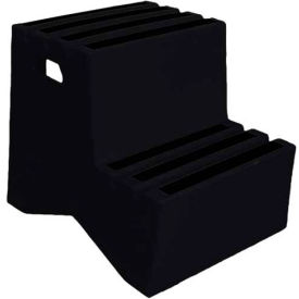 2 Step Plastic Step Stand - Black 21"W x 24-1/2"D x 19-1/2"H