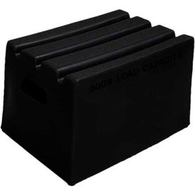 1 Step Plastic Step Stand - Black 19-1/2"W x 14"D x 12"H