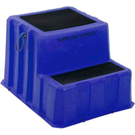 2 Step Nestable Plastic Step Stand - Blue 26"W x 33"D x 20"H