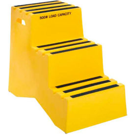 Plastic Step Stand - Yellow 20"W x 33-1/2"D x 28-1/2"H