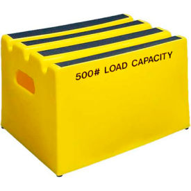 Plastic Step Stand - Yellow 19-1/2"W x 14"D x 12"H
